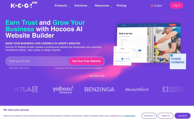 Hocoos AI Website Builder - Create Your Website in 5 Minutes