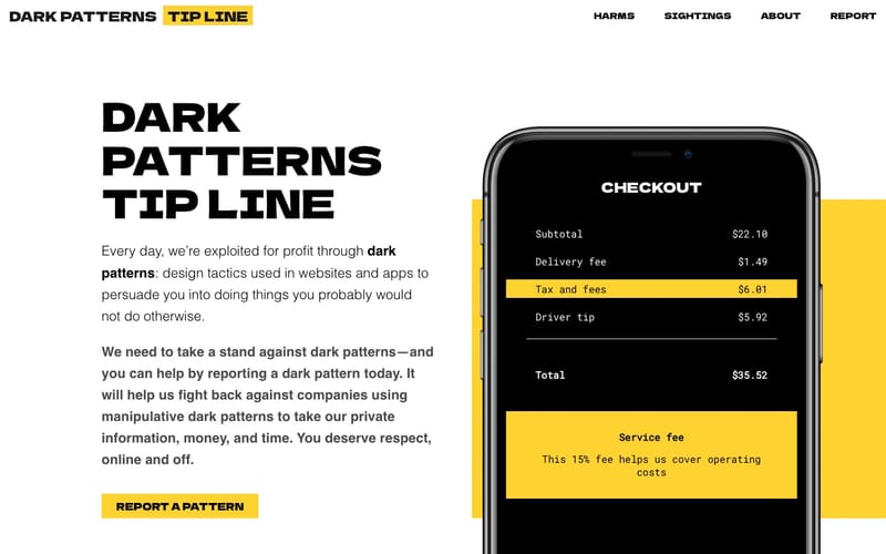 Home - Dark Patterns Tip Line