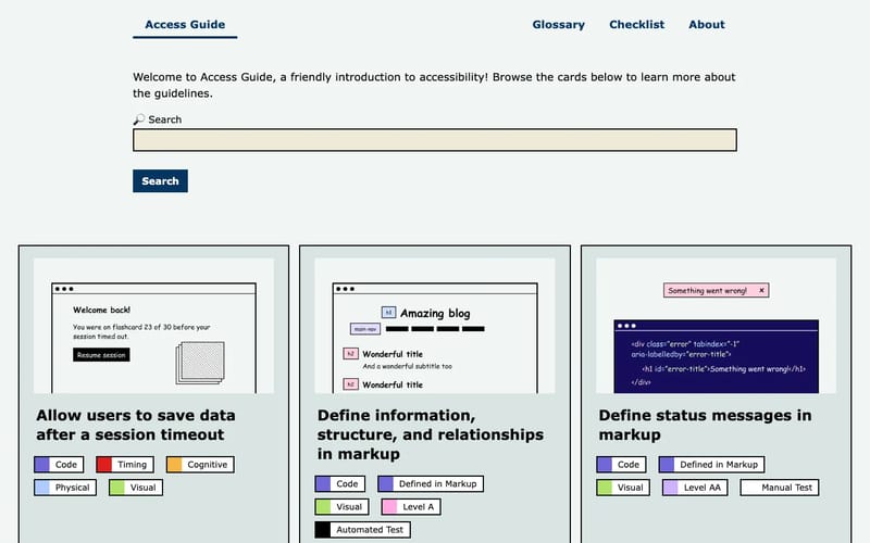 Homepage - Access Guide