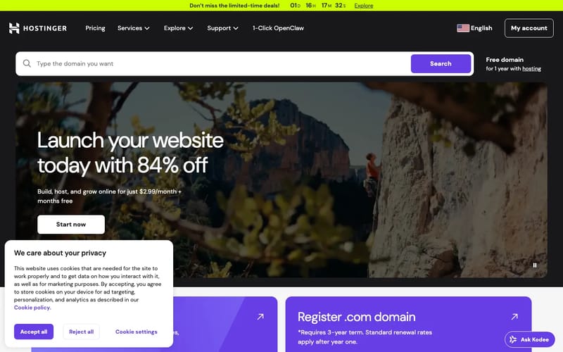 Hostinger - Bring Your Idea Online With a Website