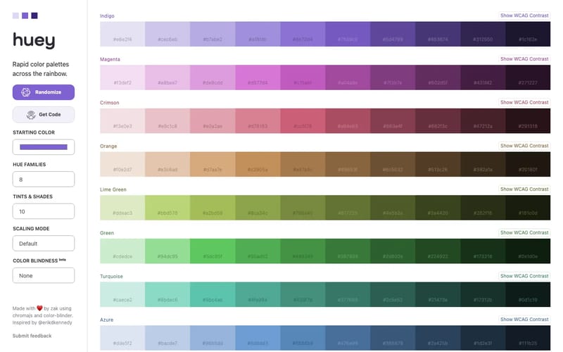 Huey | Color Palette Generator