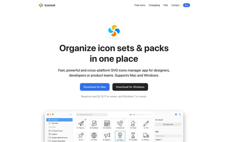 Iconset - Best Icons Organizer & Manager for Mac and Windows