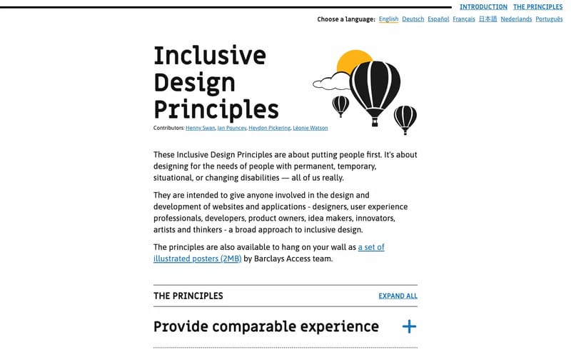 Inclusive Design Principles