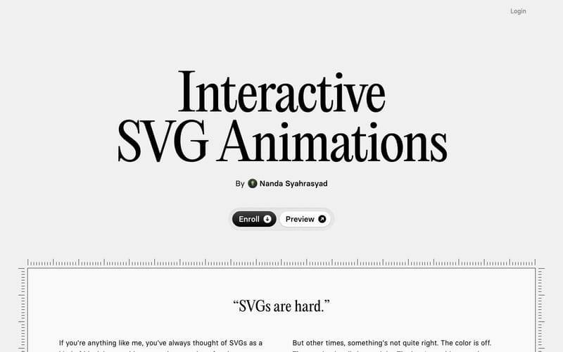 Interactive SVG Animations