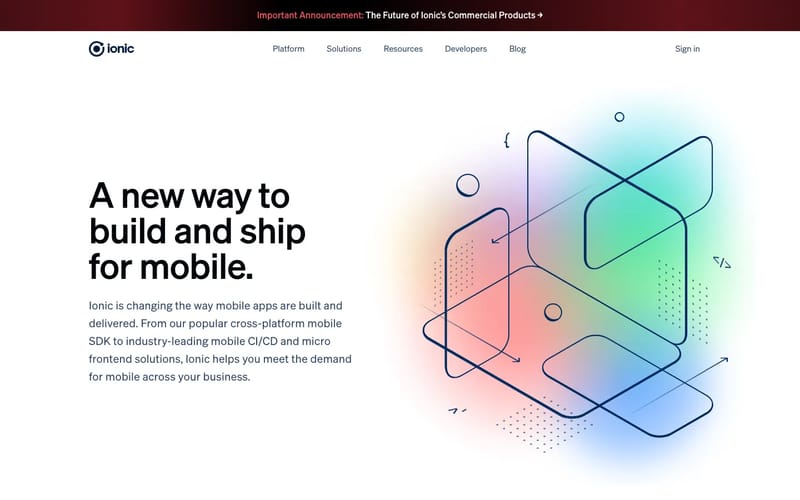Ionic: Enterprise App Platform