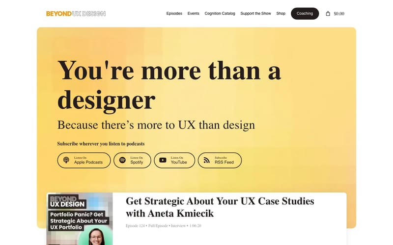 Join 10,000+ designers improving their soft skills, weekly!