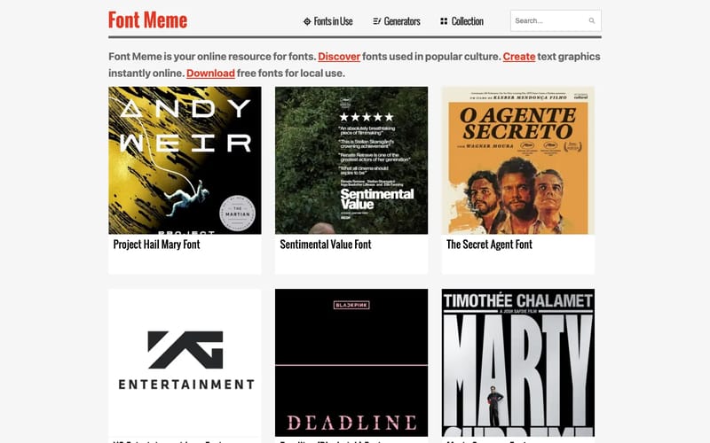 Font Meme: Fonts & Typography Resource