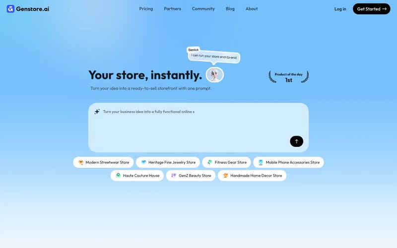 Launch Your AI-Powered Online Store in 2 Minutes | Genstore
