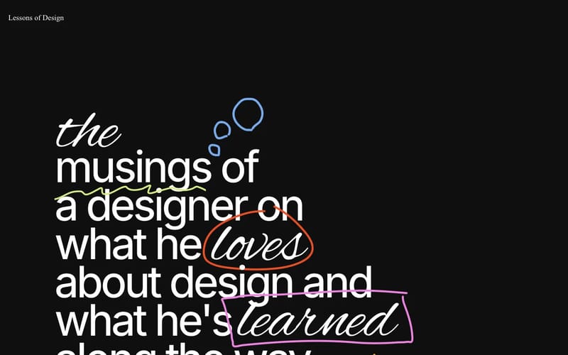 Lessons of Design