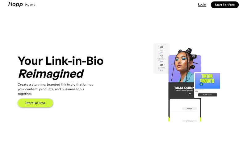 Link in Bio Tool for Creators | Hopp by Wix