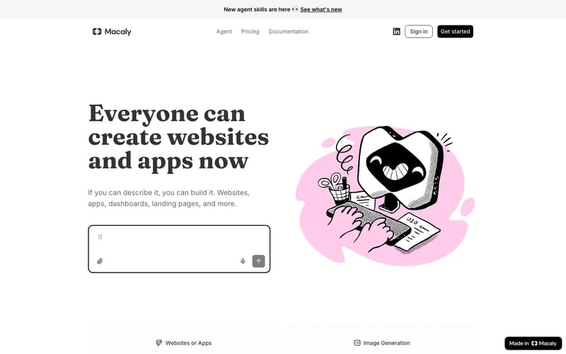 Macaly | AI Website & Web App Platform for Founders & Small Businesses