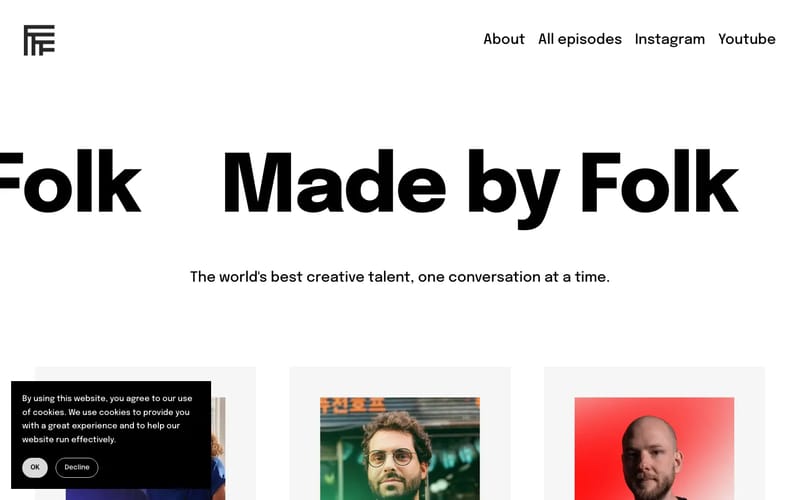 Made by Folk. The people behind design