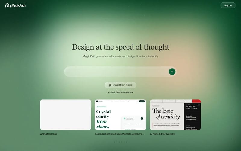 MagicPath | The Best AI Design Tool, Make Apps and Websites