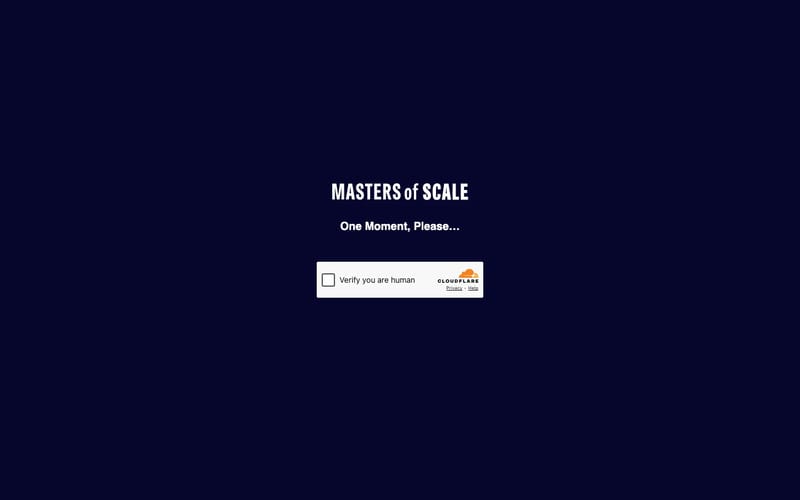 Masters of Scale