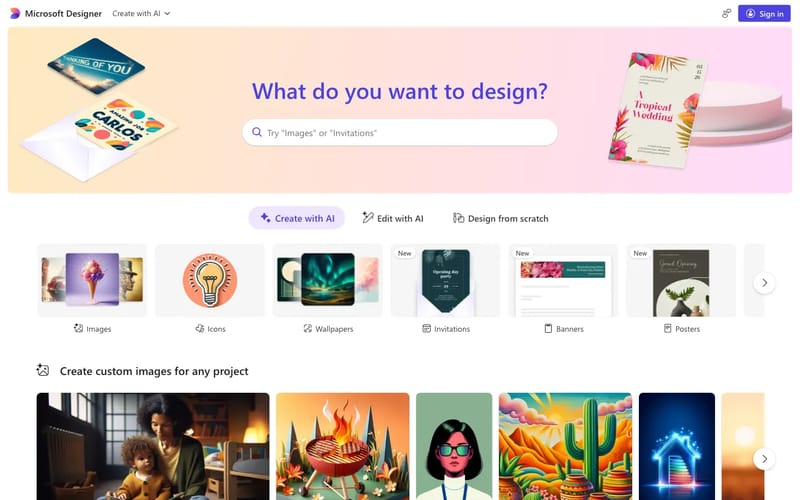 Microsoft Designer - Stunning designs in a flash