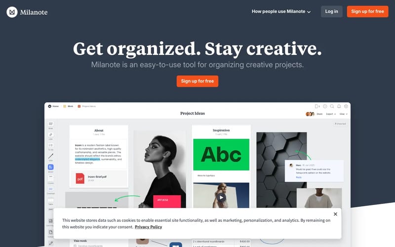 Milanote - the tool for organizing creative projects