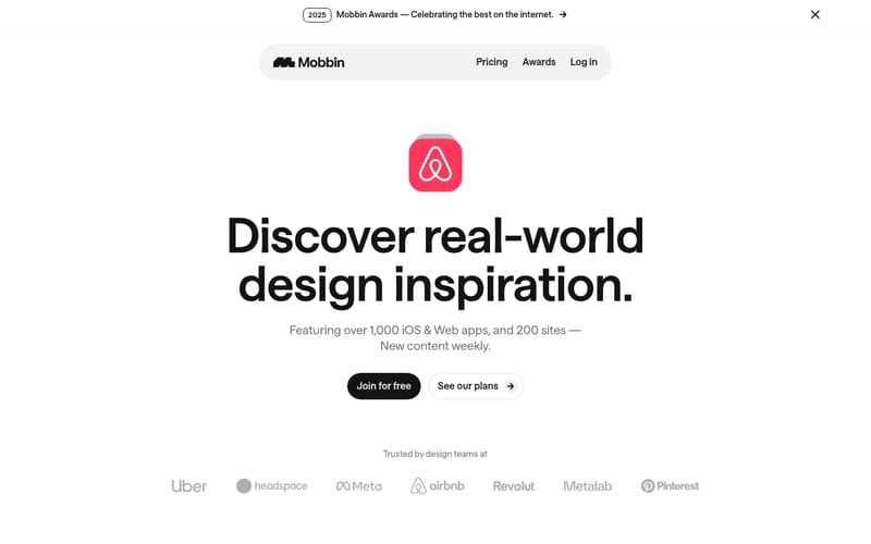 Mobbin — UI & UX design inspiration for mobile & web apps