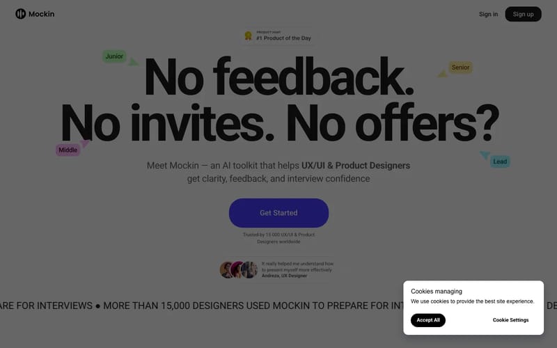 Mockin | Professional AI Career Toolkit for UX/UI & Product Designers