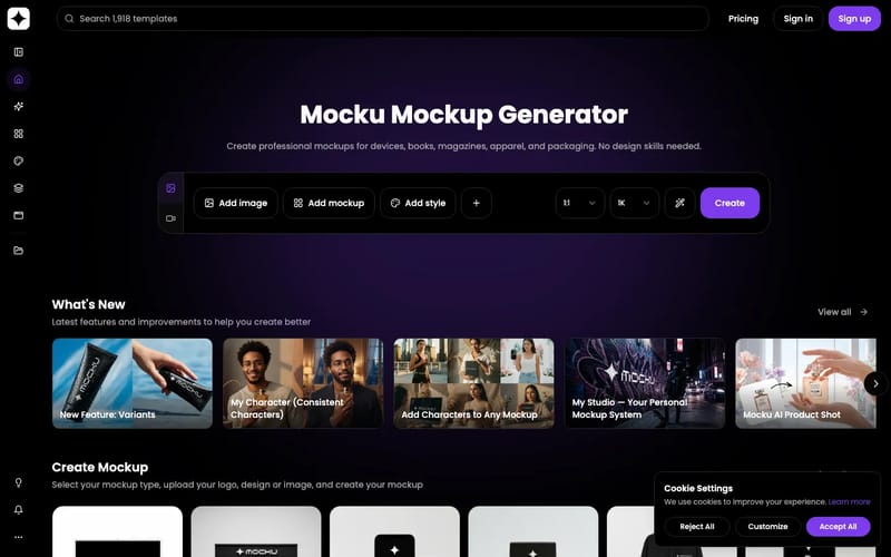 Mocku - Mockup Generator | Device, Book, Magazine, Apparel & Packaging Mockups