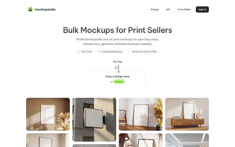 Mockupanda – Print Mockup Generator for Etsy, Shopify, POD Sellers