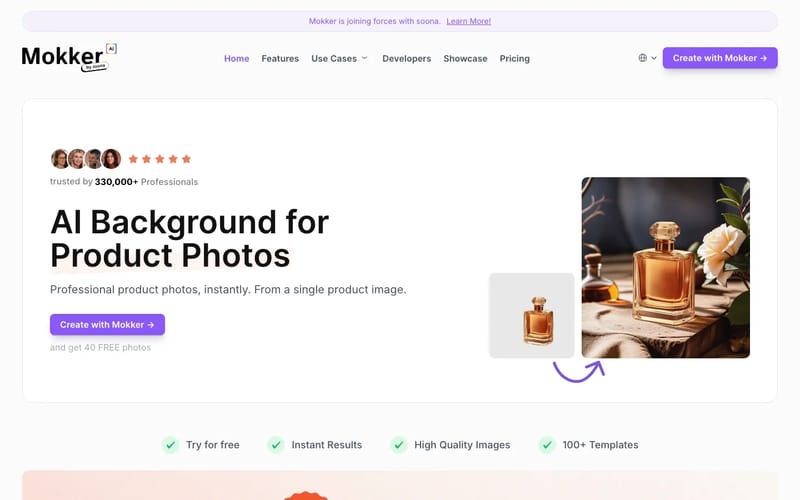 Mokker AI - Instant AI Background Replacement