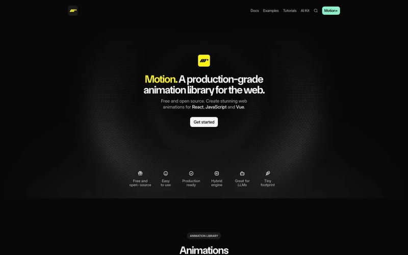 Motion — JavaScript & React animation library