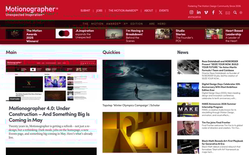 Motionographer® Unexpected Inspiration™