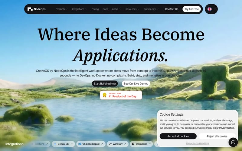 NodeOps — Home of CreateOS | Deploy AI Apps Without DevOps