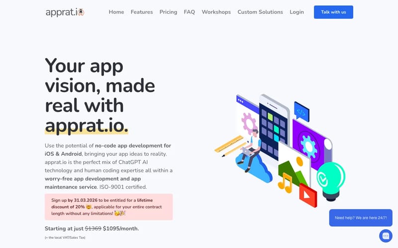 Online Mobile App Builder for iOS & Android | Build Your Own Mobile App Without Coding | Best Mobile App Development Software Online – apprat.io 🚀