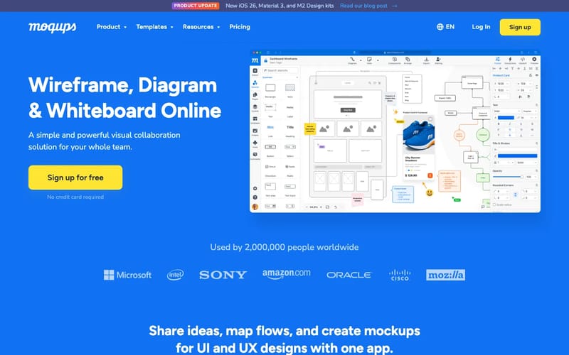 Online Mockup, Wireframe & UI Prototyping Tool | Moqups