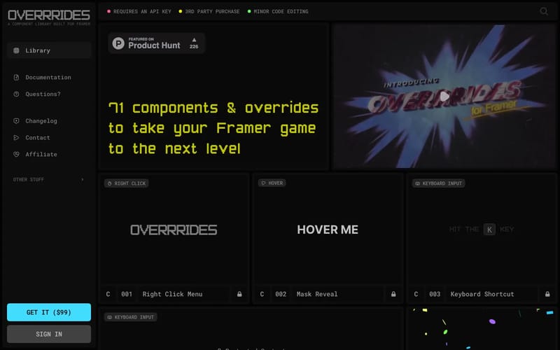 Overrrides - Framer Component & Override Library