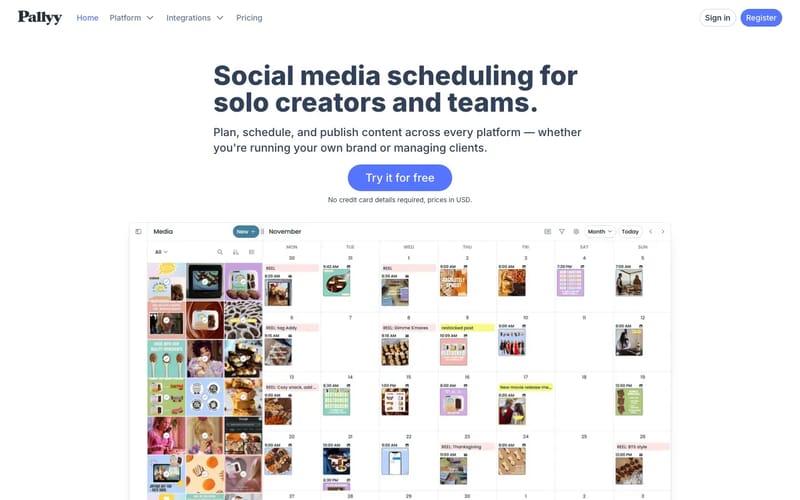 Pallyy | Social media scheduling for solo creators and teams.