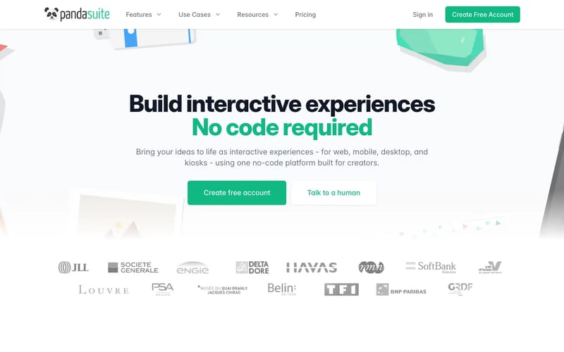 PandaSuite - Create Interactive Experiences Without Code