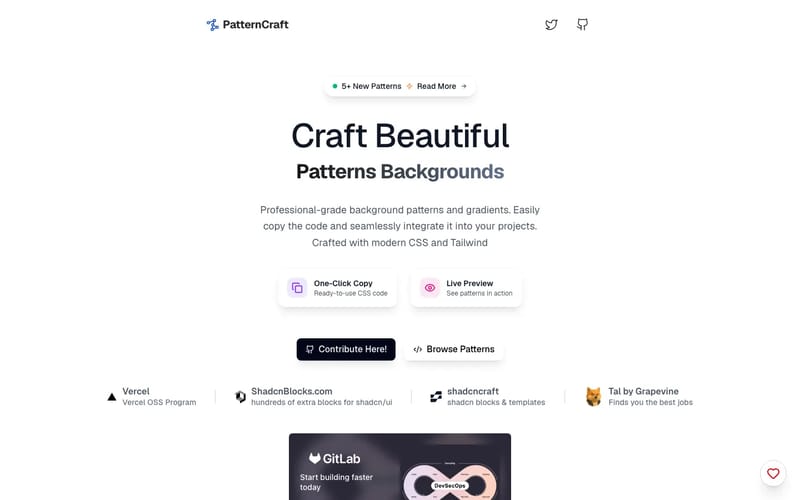 Pattern Craft - Modern Background Patterns & Gradients Snippets