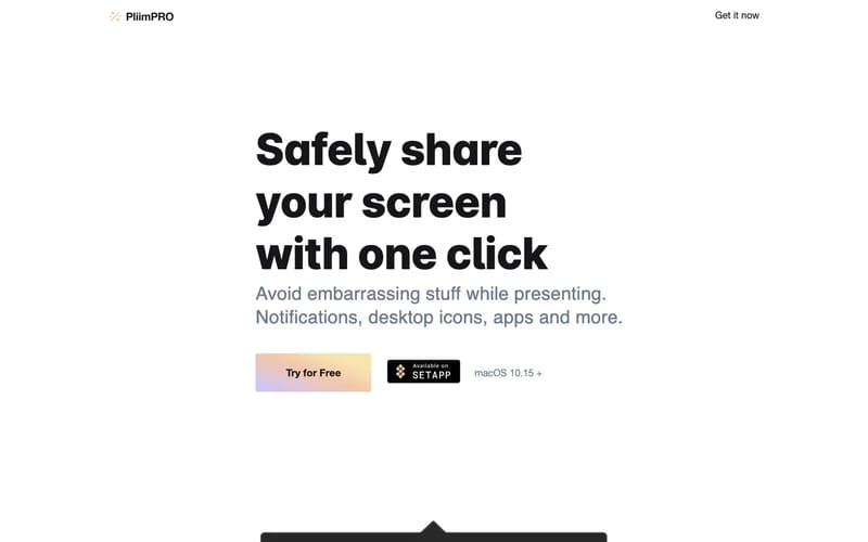 PliimPRO — Safely share your screen with one click