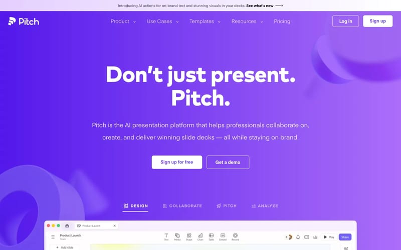 Presentation software for fast-moving teams | Pitch