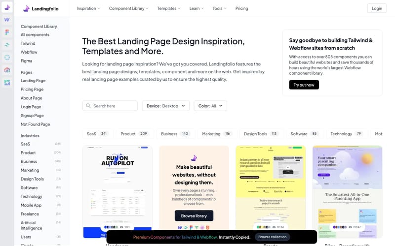 The Best Landing Page Design Inspiration, Templates and More | Landingfolio