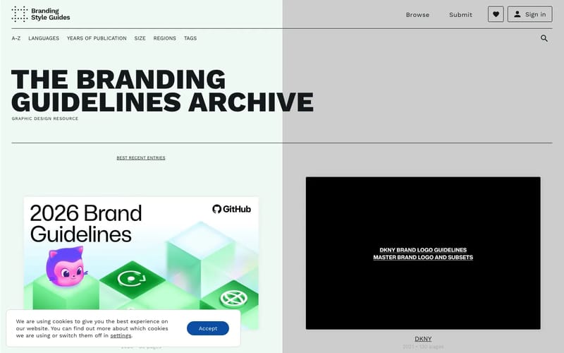 The branding style guidelines documents archive