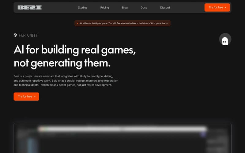 Unity AI Assistant - Debug, Code & Build Games Faster | Bezi