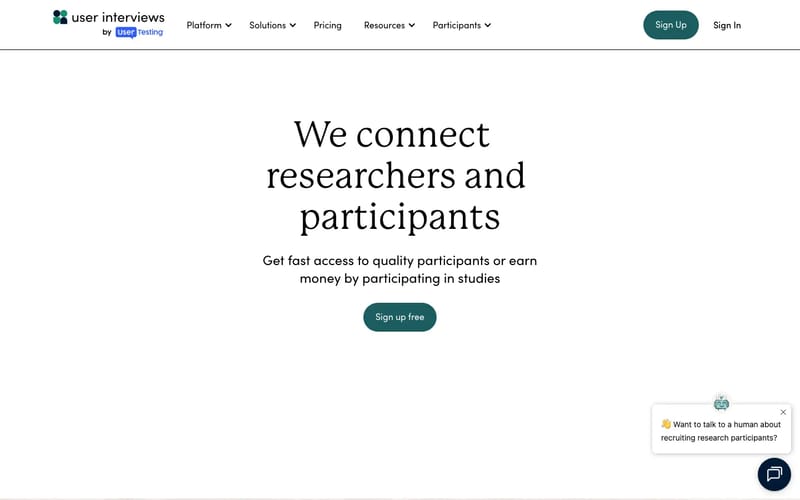 User Interviews | The User Research Recruiting Platform for Teams