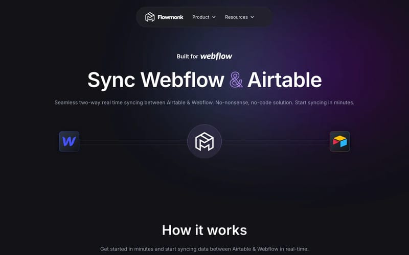 Webflow & Airtable Real-time Sync | Flowmonk