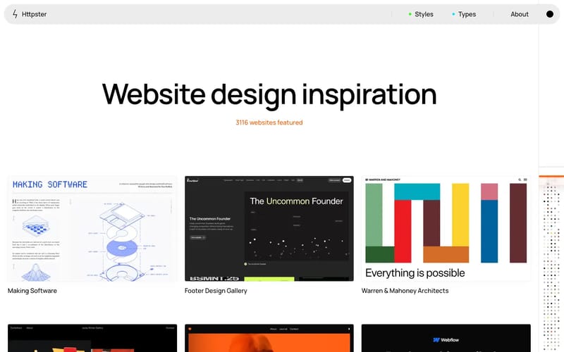 Website Design Inspiration | Httpster