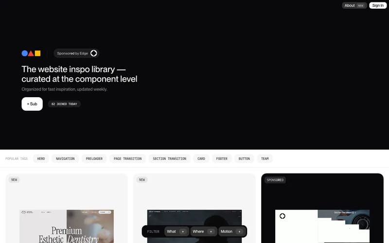 Website Inspo - Curated at the Component Level