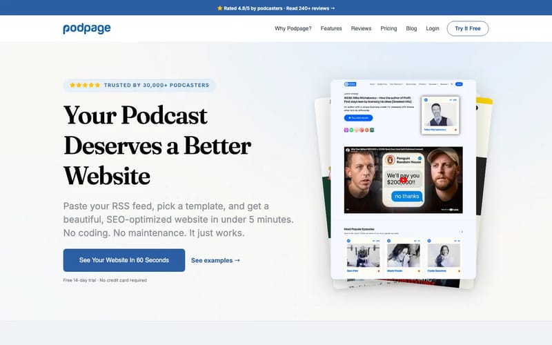 Your Podcast Deserves a Better Website | Podpage